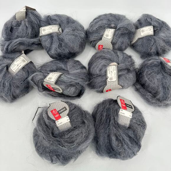 MUENCH Yarn FURRARI Mohair Acrylic Blend Gray #M4403 Made in France (9) - Picture 6 of 6